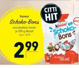 Citti Ferrero Schoko-Bons tilbud