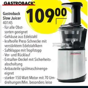 Citti Gastroback Slow Juicer 40145 tilbud