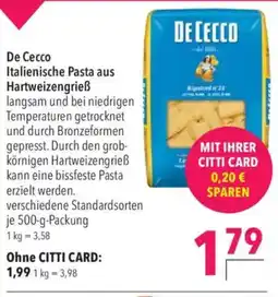 Citti DECECCO Italienische Pasta aus Hartweizengrieẞ tilbud