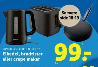 Lidl SILVERCREST KITCHEN TOOLS® Elkedel, brødrister eller crepe maker tilbud