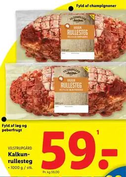 Lidl VILSTRUPGÅRD Kalkun- rullesteg tilbud