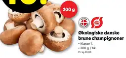 Lidl Økologiske danske brune champignoner tilbud