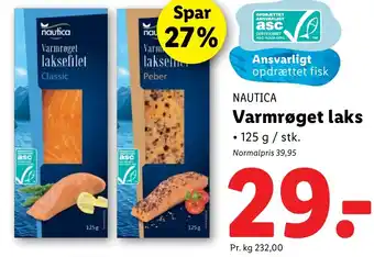 Lidl NAUTICA Varmrøget laks tilbud