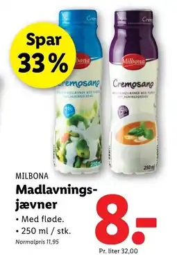 Lidl MILBONA Madlavnings- jævner tilbud