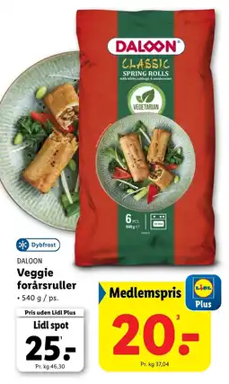 Lidl DALOON Veggie forårsruller tilbud