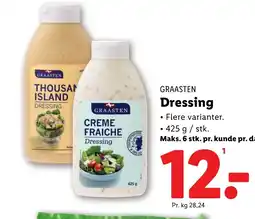 Lidl GRAASTEN Dressing tilbud