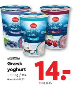 Lidl MILBONA Græsk yoghurt tilbud