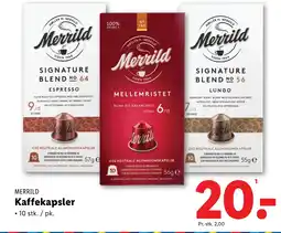 Lidl MERRILD Kaffekapsler tilbud