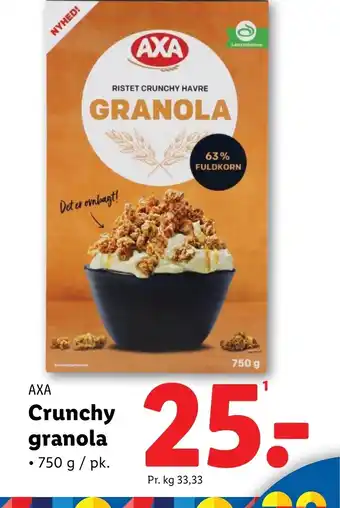 Lidl AXA Crunchy granola tilbud