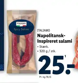 Lidl ITALIAMO Napolitansk- inspireret salami tilbud