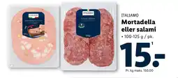 Lidl ITALIAMO Mortadella eller salami tilbud