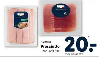 Lidl ITALIAMO Prosciutto tilbud