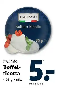 Lidl ITALIAMO Bøffel- ricotta tilbud