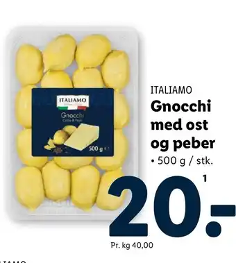 Lidl ITALIAMO Gnocchi med ost og peber tilbud