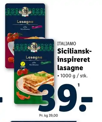 Lidl ITALIAMO Siciliansk- inspireret lasagne tilbud