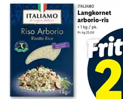 Lidl ITALIAMO Langkornet arborio-ris tilbud