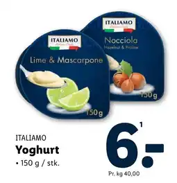 Lidl ITALIAMO Yoghurt tilbud