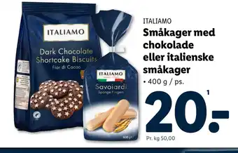 Lidl ITALIAMO Småkager med chokolade eller italienske småkager tilbud