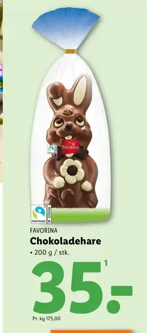 Lidl FAVORINA Chokoladehare tilbud