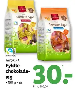 Lidl FAVORINA Fyldte chokoladeæg tilbud