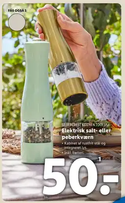 Lidl SILVERCREST KITCHEN TOOLS® Elektrisk salt- eller peberkværn tilbud