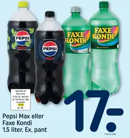 REMA 1000 Pepsi Max eller Faxe Kondi tilbud