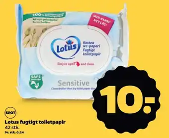 Netto Lotus fugtigt toiletpapir tilbud