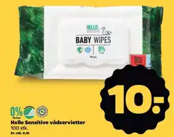 Netto Hello Sensitive vådservietter tilbud