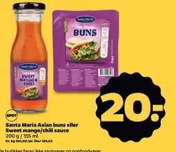 Netto Santa Maria Asian buns eller Sweet mango/chili sauce tilbud