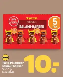 Netto Tulip Pålækker salami-hapser tilbud