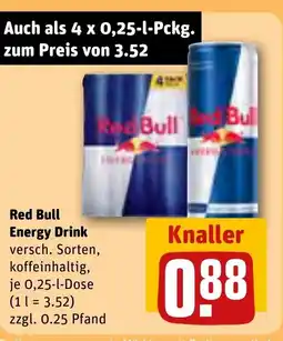 REWE RED BULL Energy Drink tilbud