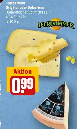 REWE LEERDAMMER Original oder Delacrème tilbud