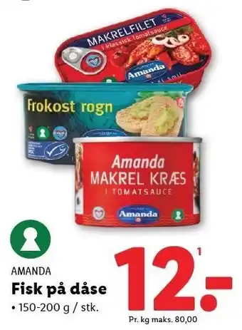 Lidl Fisk på dåse tilbud