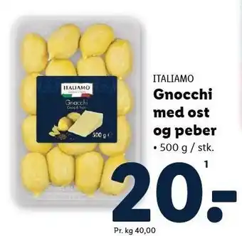 Lidl Gnocchi med ost og peber tilbud