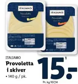 Lidl Provoletta i skiver tilbud