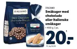 Lidl Småkager med chokolade eller italienske småkager tilbud