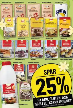 Løvbjerg SPAR 25% PÅ AMO, GLUTEN, AXA MÜSLI EL. KORNKAMMERET tilbud