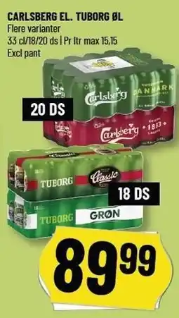 Løvbjerg CARLSBERG EL. TUBORG ØL tilbud