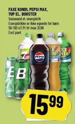 Løvbjerg FAXE KONDI, PEPSI MAX, 7UP EL. BOOSTER tilbud