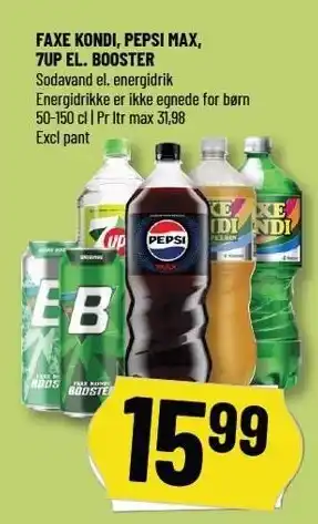 Løvbjerg FAXE KONDI, PEPSI MAX, 7UP EL. BOOSTER tilbud