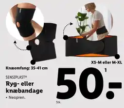 Lidl SENSIPLASTⓇ Ryg- eller knæbandage tilbud