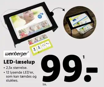 Lidl WEINBERGER LED-læselup tilbud