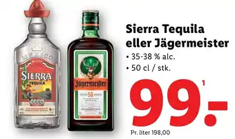 Lidl Sierra Tequila eller Jägermeister tilbud