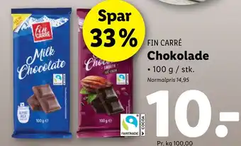 Lidl FIN CARRÉ Chokolade tilbud