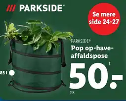 Lidl PARKSIDE® Pop op-have- affaldspose tilbud