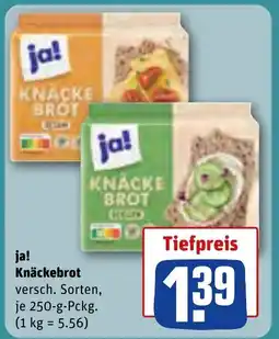 REWE JA! Knäckebrot tilbud