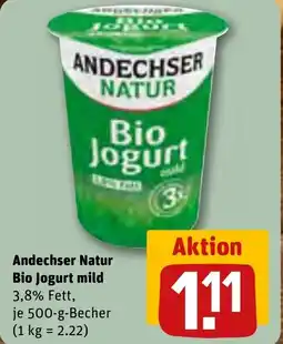 REWE Andechser Natur Bio Jogurt mild tilbud