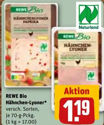 REWE REWE Bio Hähnchen-Lyoner tilbud