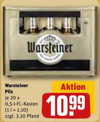 REWE WARSTEINER Pils tilbud