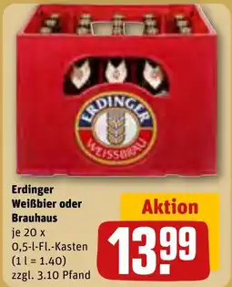 REWE ERDINGER Weißbier oder Brauhaus tilbud